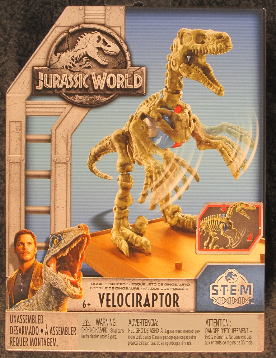 Jurassic World VELOCIRAPTOR Fossil Strikers STEM Figure NEW